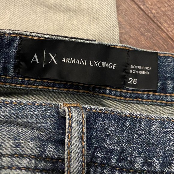 A/X Armani Exchange Dip-Dyed Boyfriend Crop - Size 26 - Picture 5 of 11